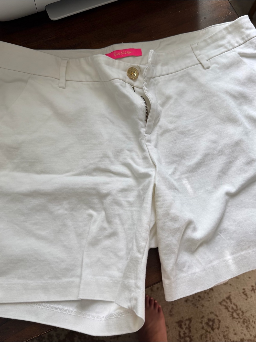 Lilly Pulitzer White Cotton Bermuda Shorts